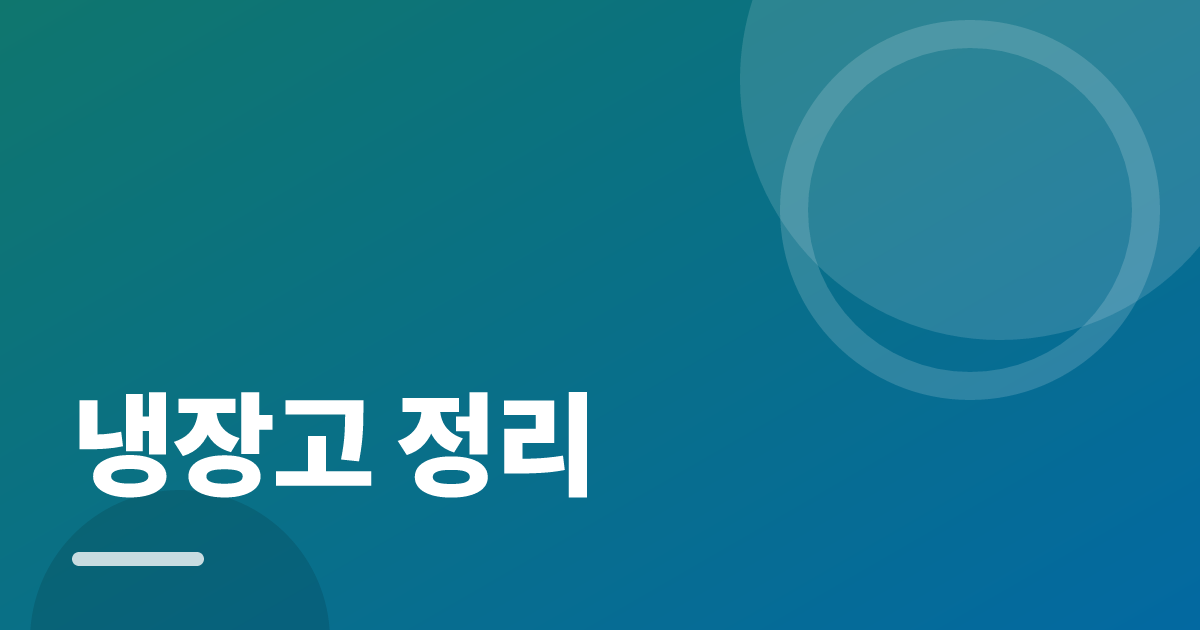 냉장고 정리: 실사용 후기와 고르는 기준 대표 이미지